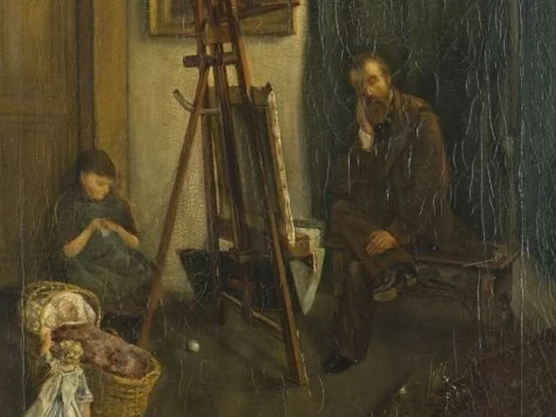 1827-Albert Martin - Veduta nello studio di A. Martin